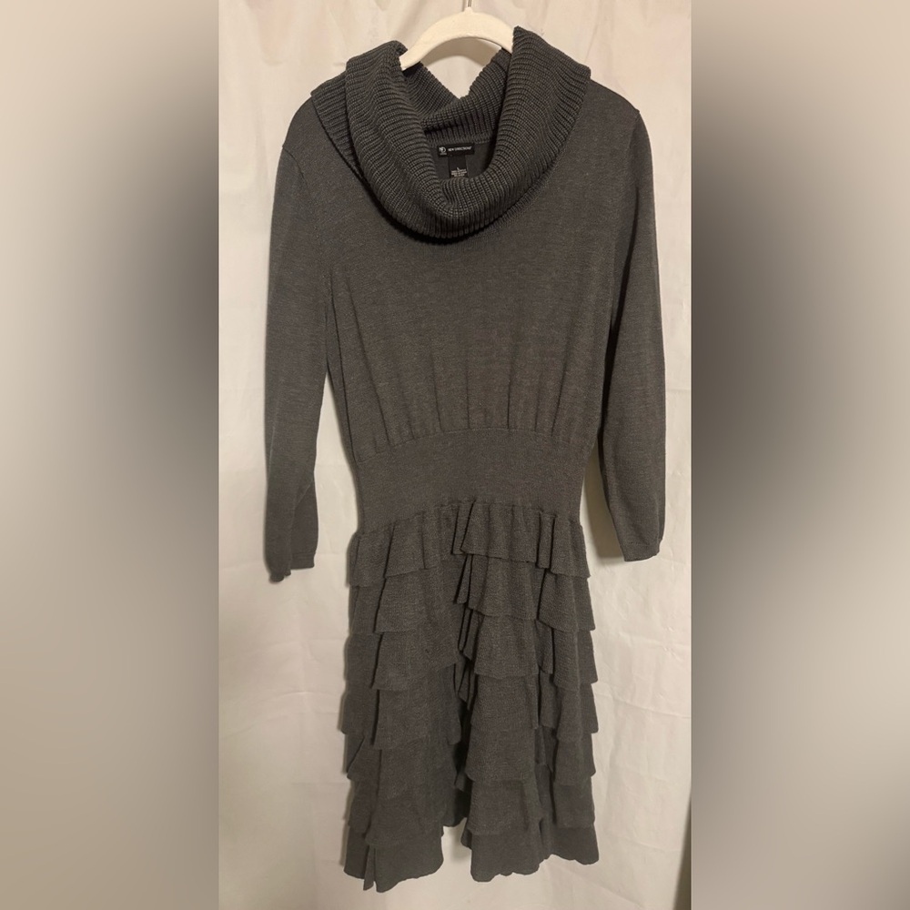 New Directions Charcoal Knit Dress